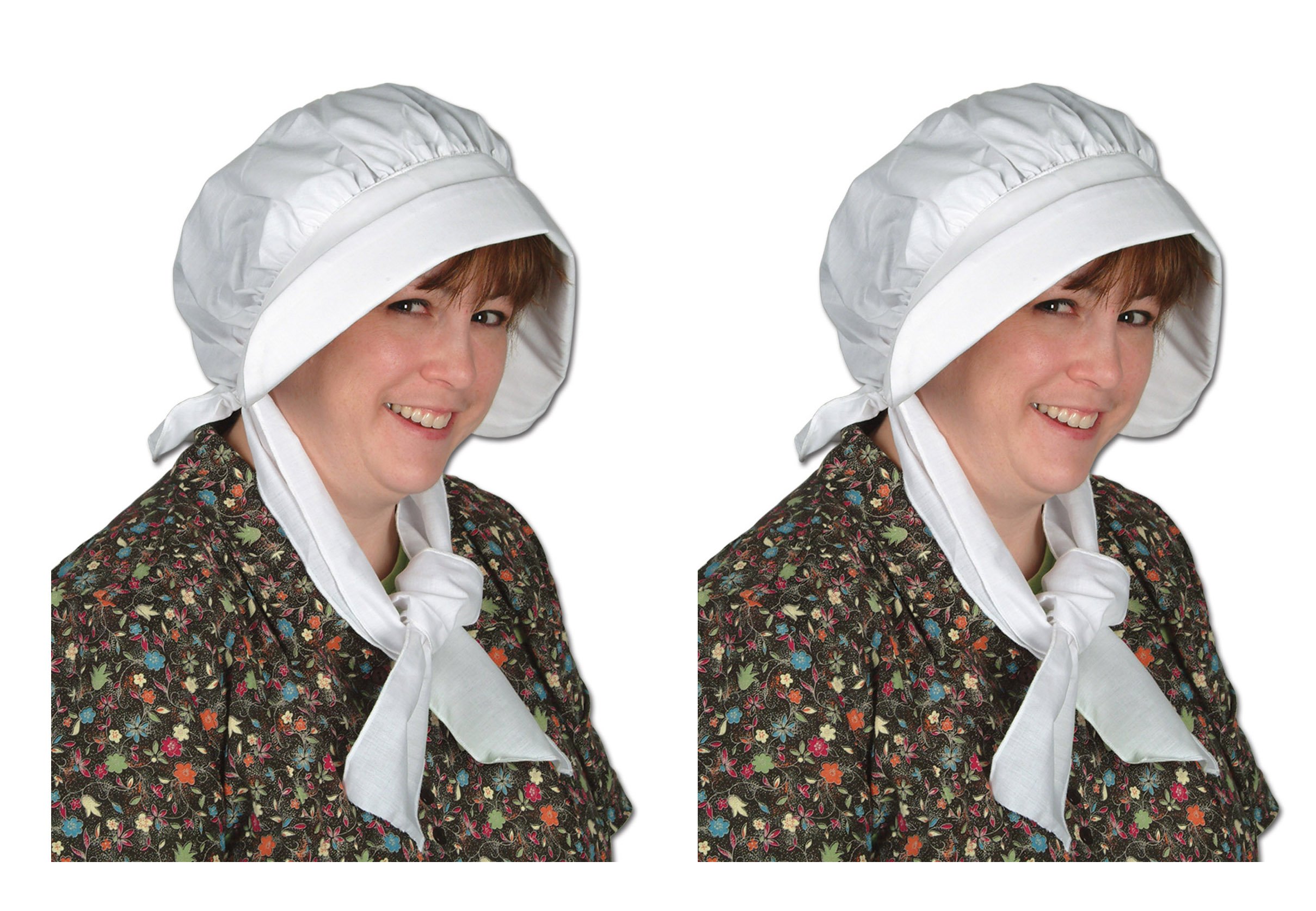 Beistle S90734AZ2 Pilgrim Bonnet, Cotton, White