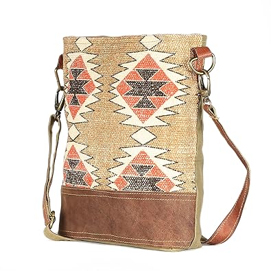 Brown Color Leather and Rug Tote Shoulder Bag Stylish Shopping Casual Bag Foldaway Travel Bag