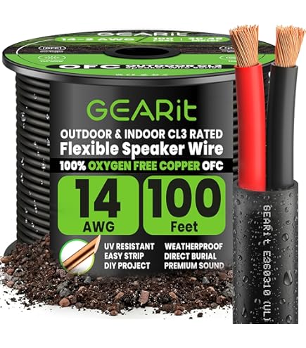 Bobina de cable Altavoz 2 x 2,5 mm x 100 ml rojo y negro