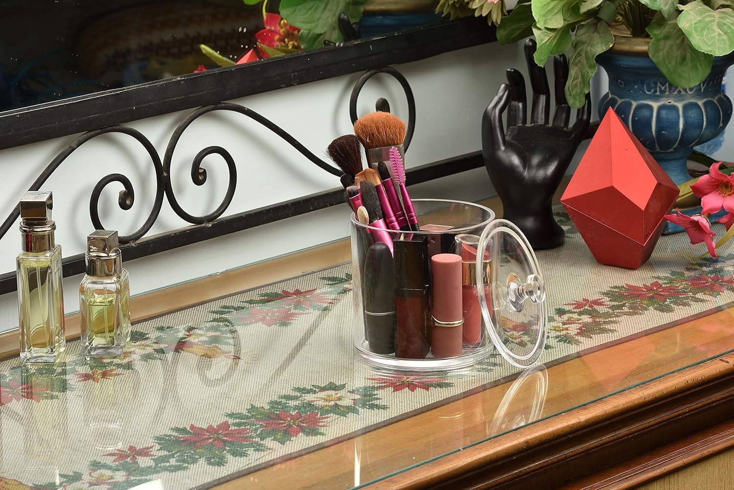 Great Home Decor Pieces Pack of Two Plastic Jars Bath Bomb Holder