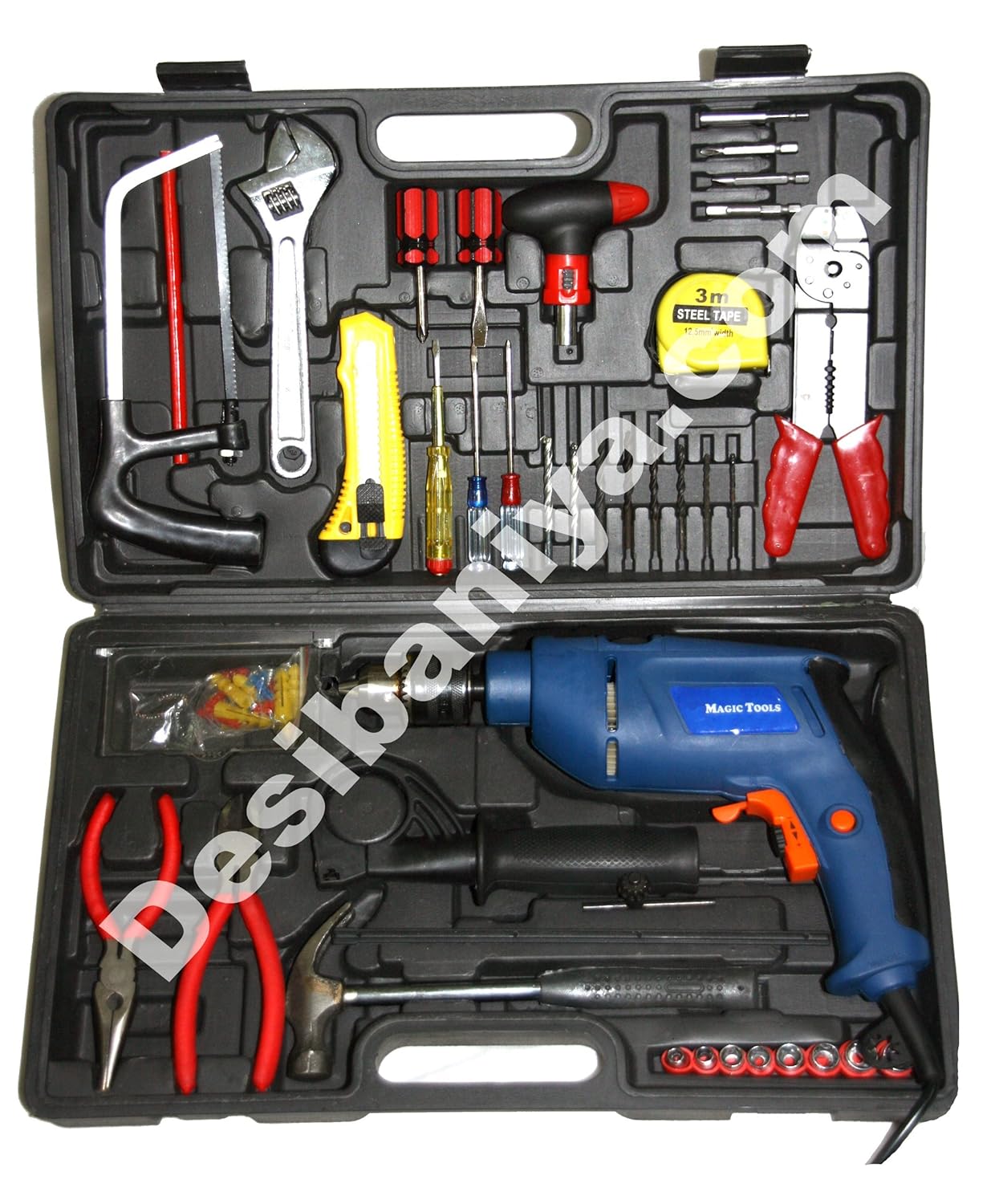 Branded 102 pcs. Multipurpose Toolkit with Powerful Drill Machine (Set
