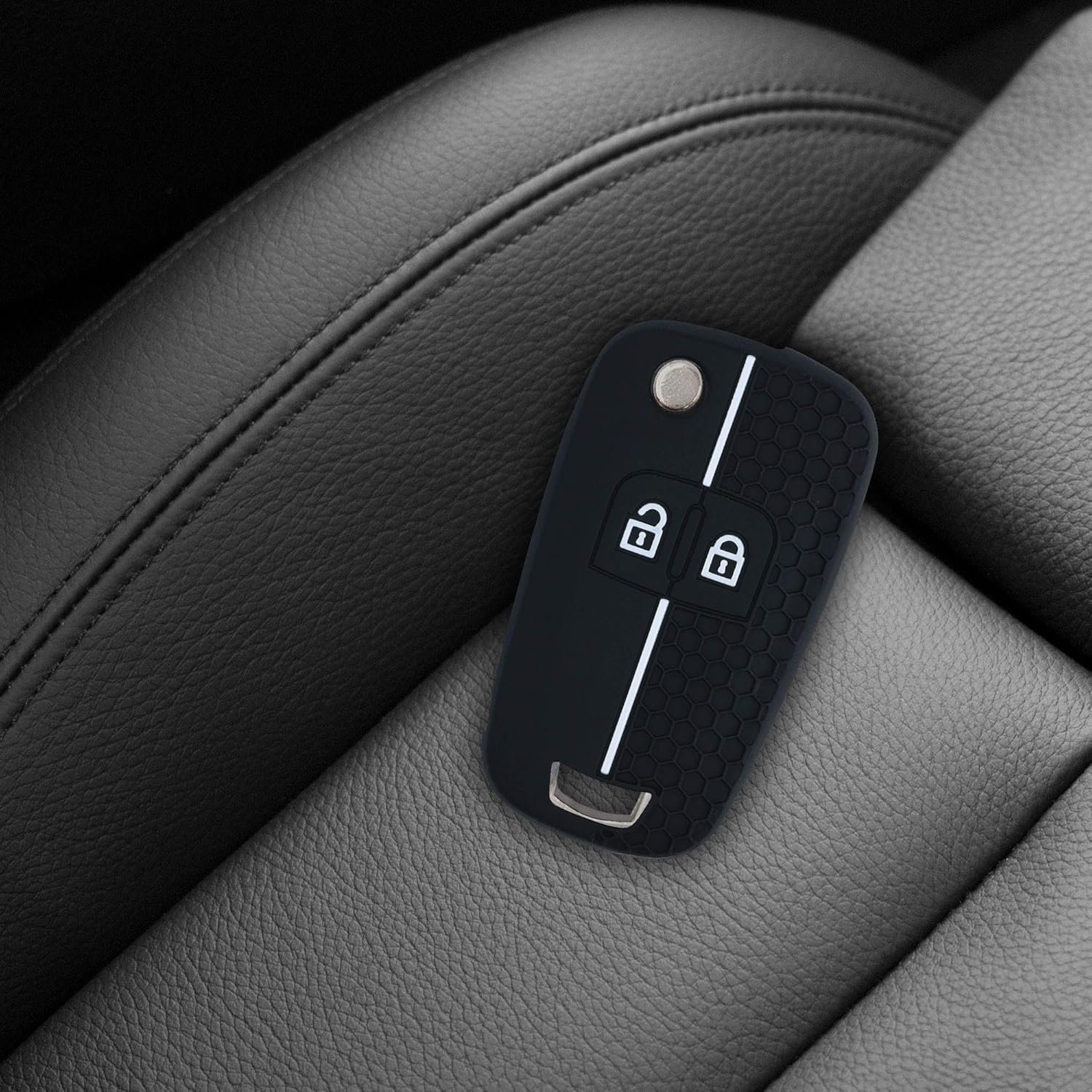 kwmobile Car Key Cover Compatible with Vauxhall (Opel) Chevrolet 2 Button Car Flip Key Key Cover - Image 3