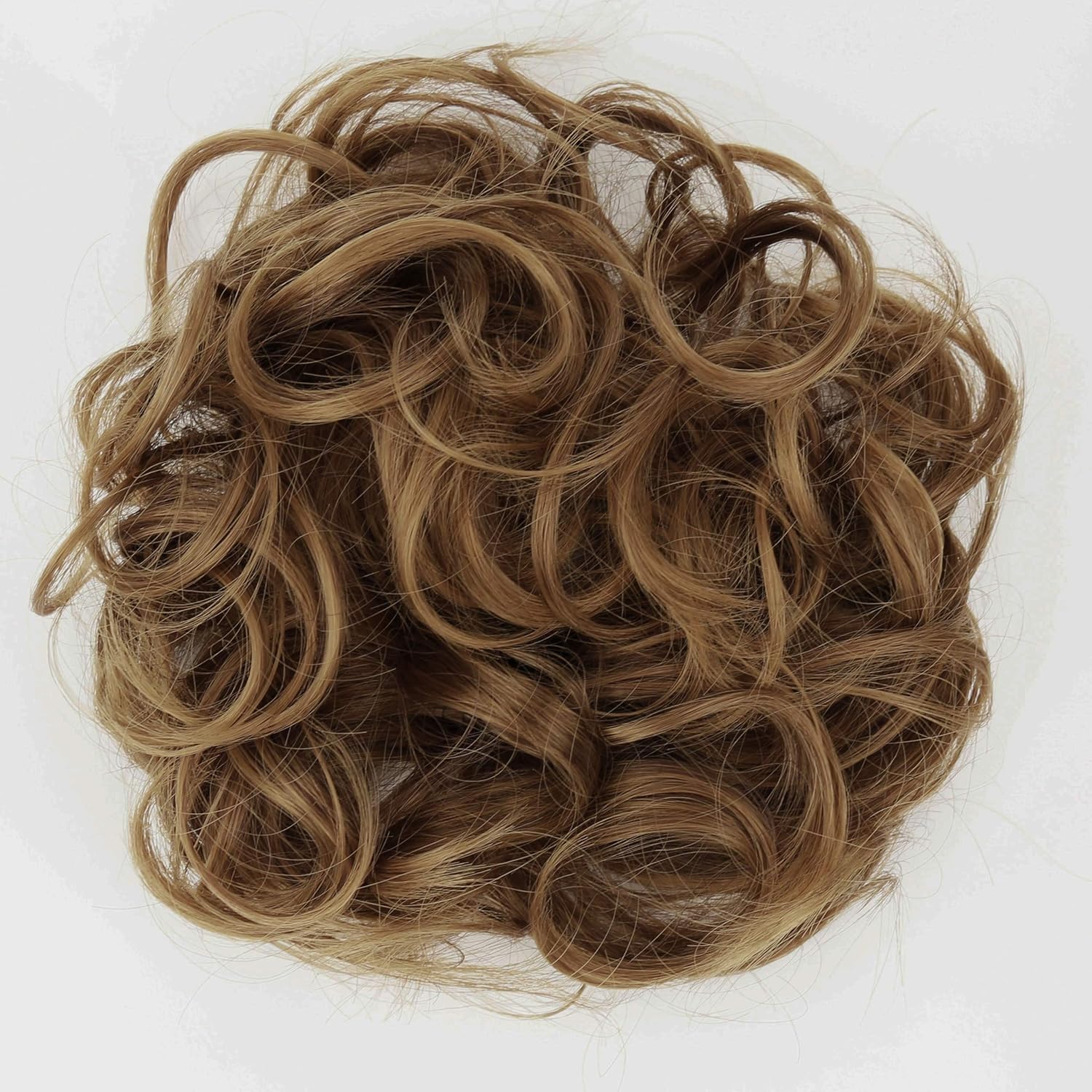 CAISHA Large Hairpiece Scrunchy Instant Updo Curly Messy Bun Light Brown Mix G16E, Light coffee mix - Image 5