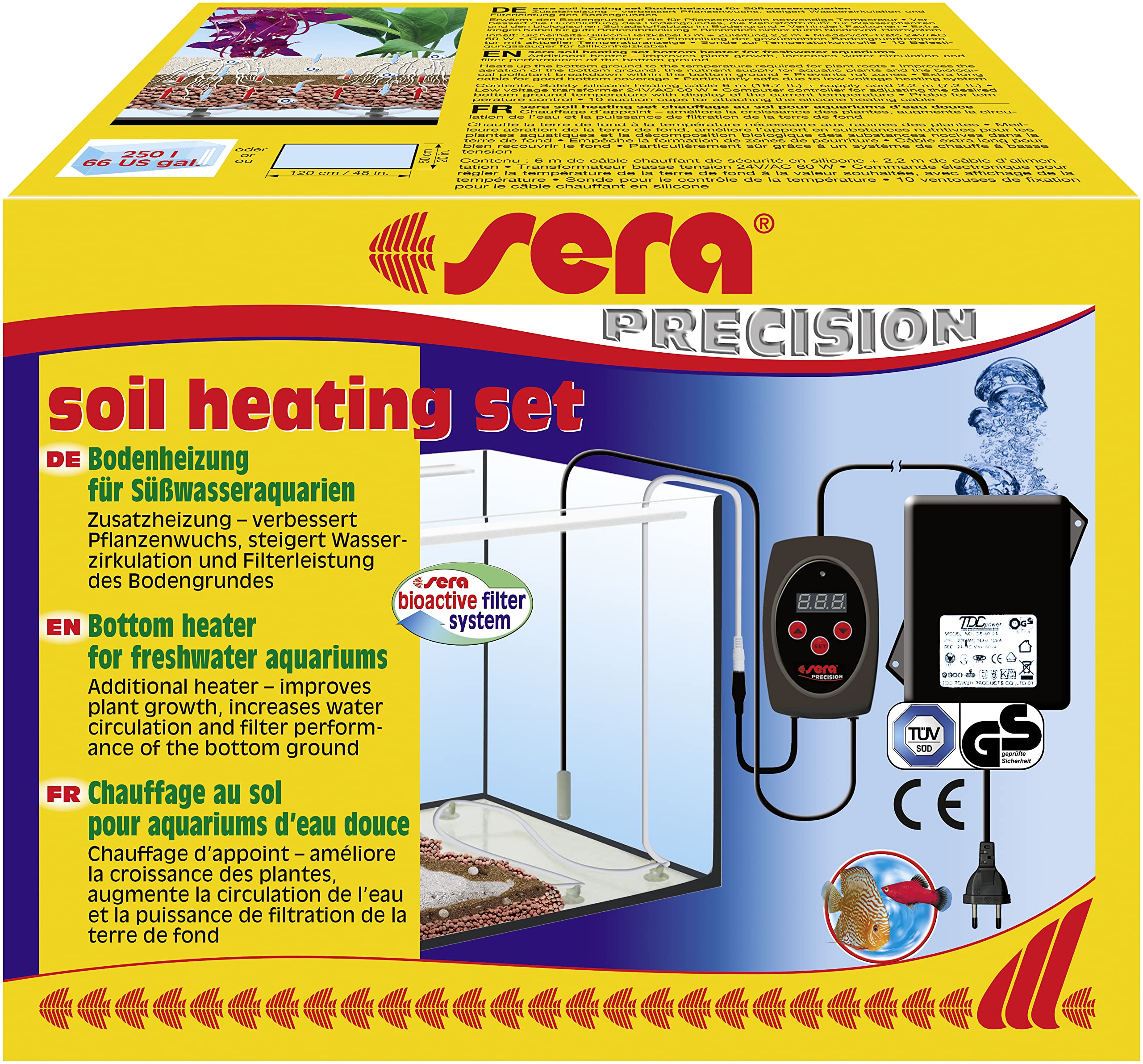 sera soil heating set - computer-controlled floor heating for freshwater aquariums, 1 piece (1 pack)