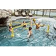 CROSSNET H2O Volleyball Pool Game - Four Square Net - Quick Assemble & Portable - Perfect Pool Toys for All Families W/Accessories