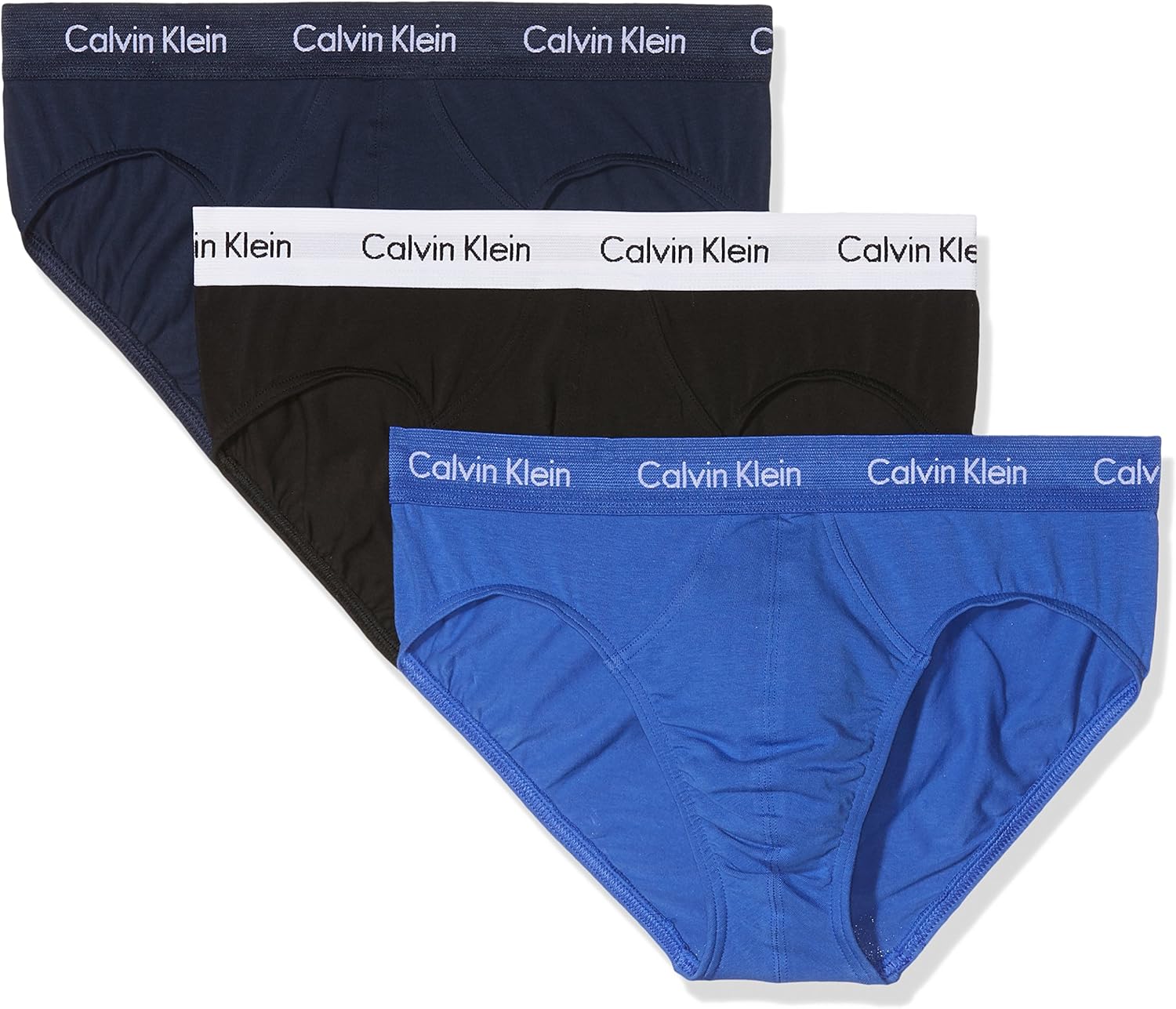 Calvin Klein Underwear Men's Cotton Stretch 3P Hip Brief Plain 3 Pants