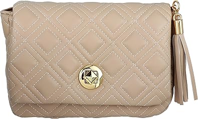 beige quilted crossbody bag