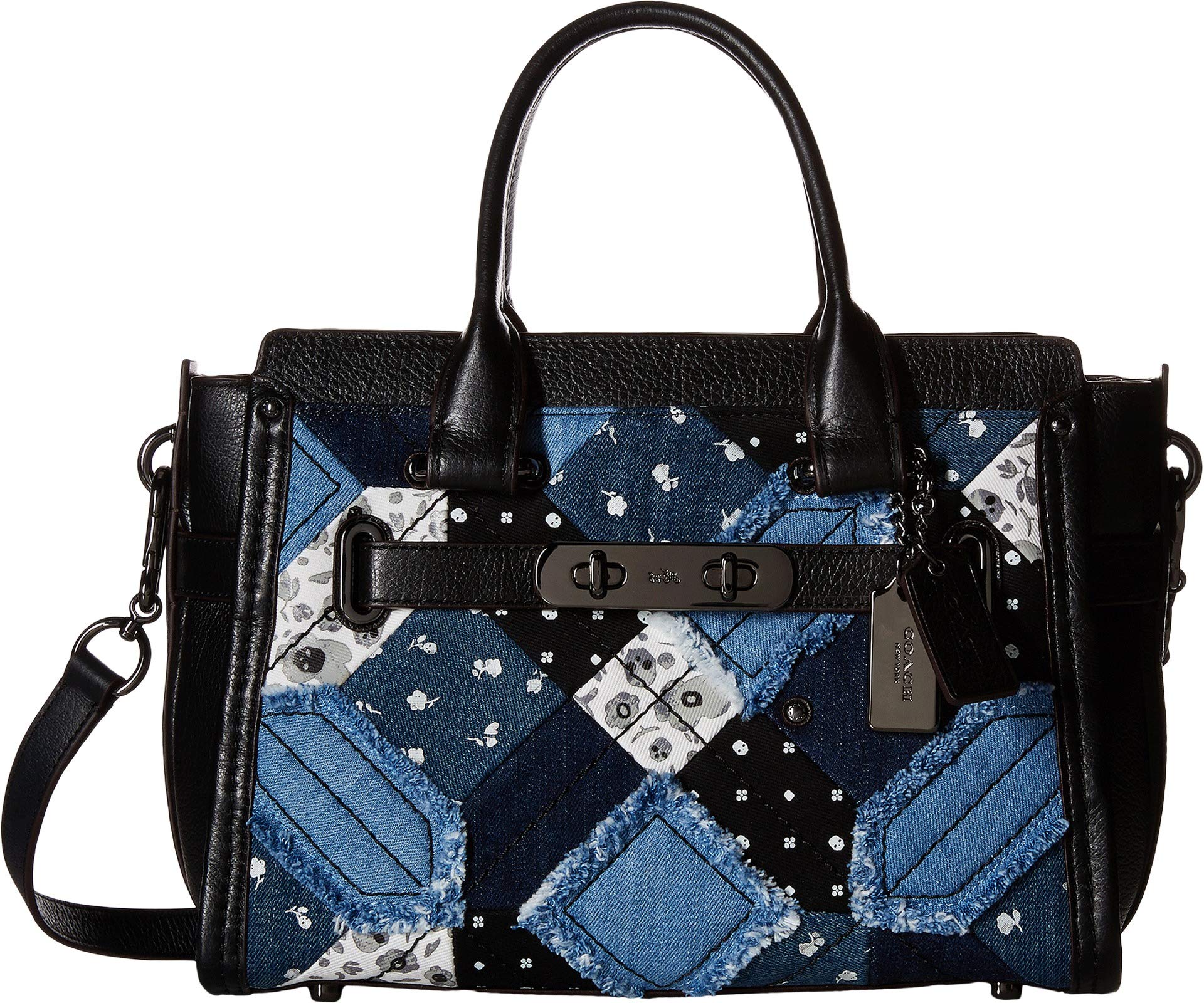 COACH Canyon Quilt Denim Patchwork Backpack - Rucksack Bag Denim Skull Coach Patchwork Backpacks for Women for sale | eBay main image 3