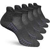 Kvckyyd Womens Ankle Athletic Cushioned Anti-Blister Running Socks 5 Pairs | High Quality Cotton, Soft and Comfort, Breathable, Moisture-wicking