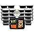 Freshware Meal Prep Containers [21 Pack] 3 Compartment with Lids, Food Storage Bento Box | BPA Free | Stackable | Lunch Boxes, Microwave/Dishwasher/Freezer Safe, Portion Control, 21 day fix (24 oz)