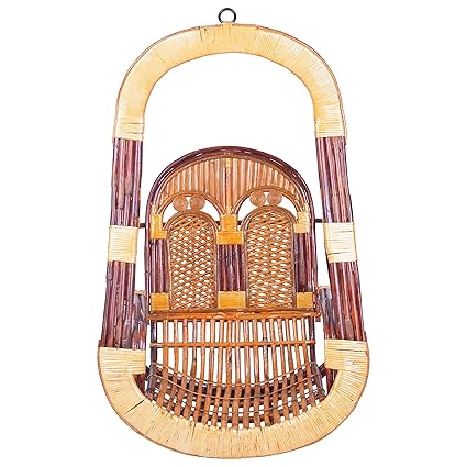 Aashi Enterprise Swing Chair Zula Hammock Jumbo Heavy Weight Hand Made Cane Swing (Brown)