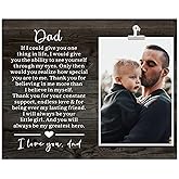 Father's Day & Birthday Keepsake Picture Frame for Dad from Daughter and Son - Best Dad Gift for Christmas