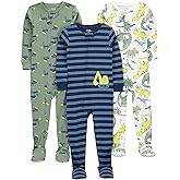 Simple Joys by Carter's baby-boys 3-pack Snug Fit Footed Cotton Pajamas