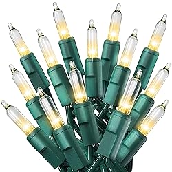 PREXTEX 200 Count Clear Christmas Tree Lights with