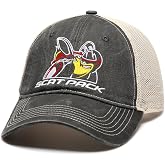 Dodge Scat Pack Snapback Hat Garment Washed Black Twill with Soft mesh