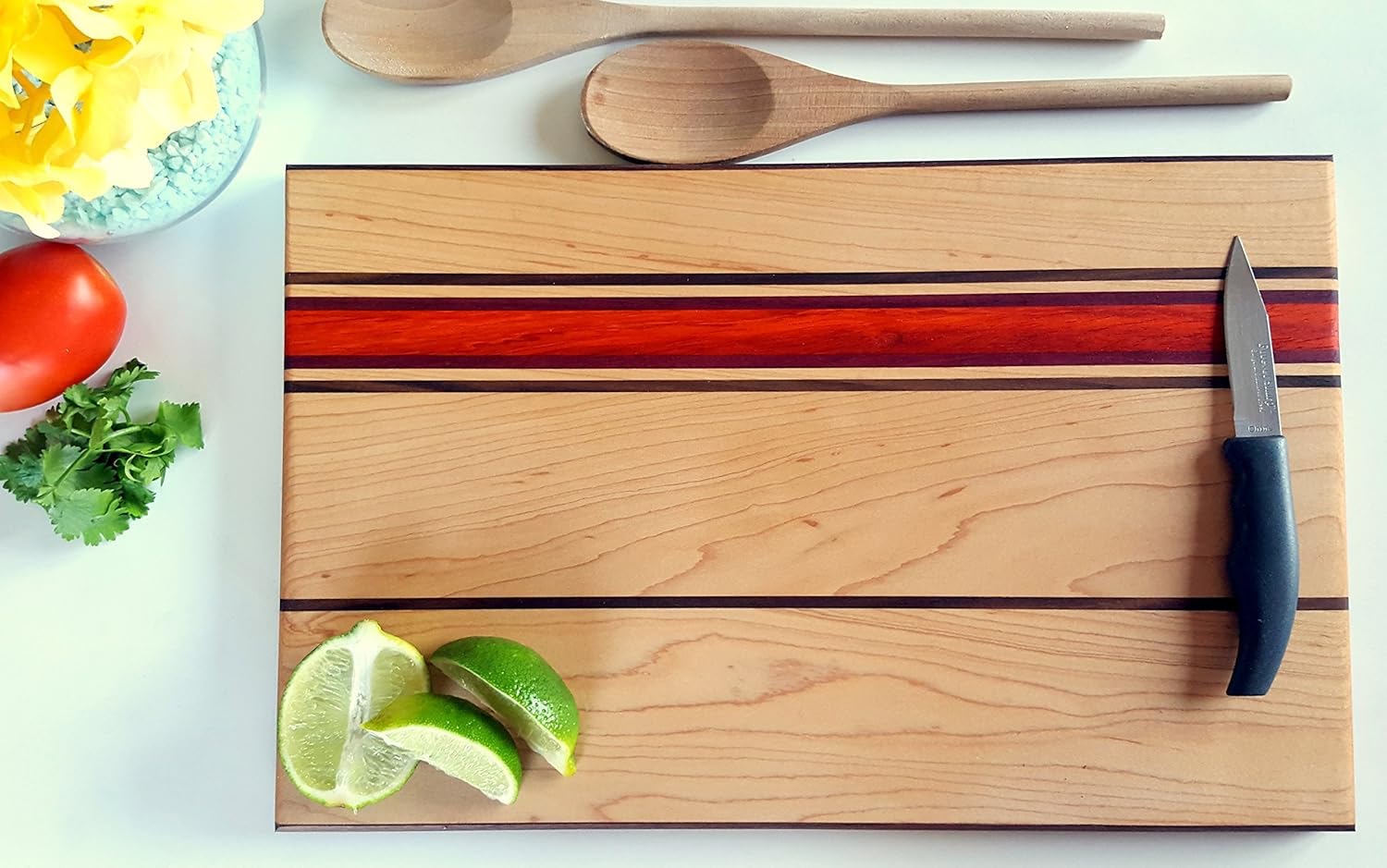 Amazon Com Wooden Cutting Board For Countertop End Grain Butcher