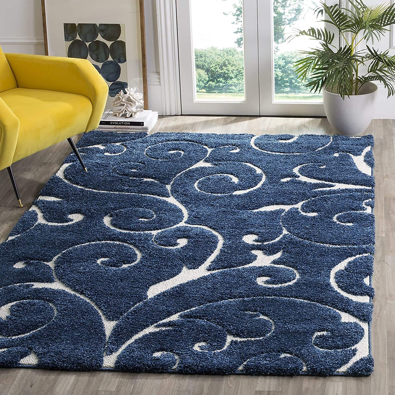 Buy Carpet Nation Geometric Wave Microfibre Shaggy Carpets Fluffy Piles