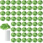 AVIVIHO 65pcs Fake Flowers Green Hydrangea Artificial Flowers Bulk (Not Squished, No Steaming Need) Silk Flowers with Stems for Wedding Decor,Home,Baby Shower,Table Centerpieces Decoration