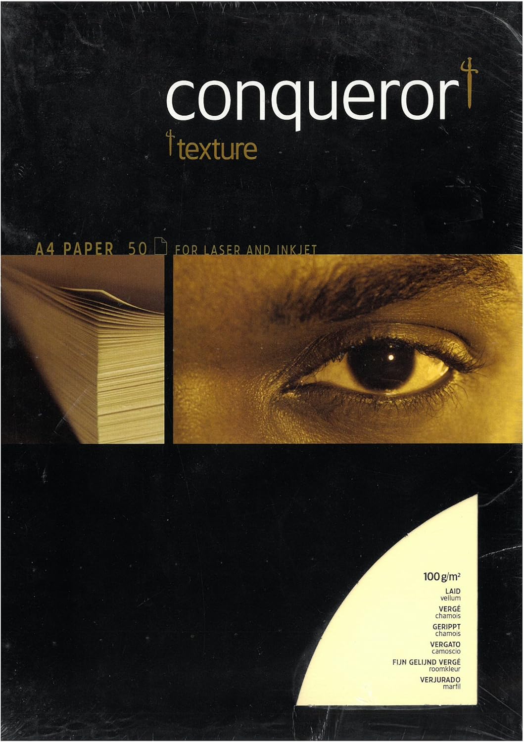 Conqueror Vellum Laid, A4, 210 X 297mm, Watermarked, FSC 50 Sheets