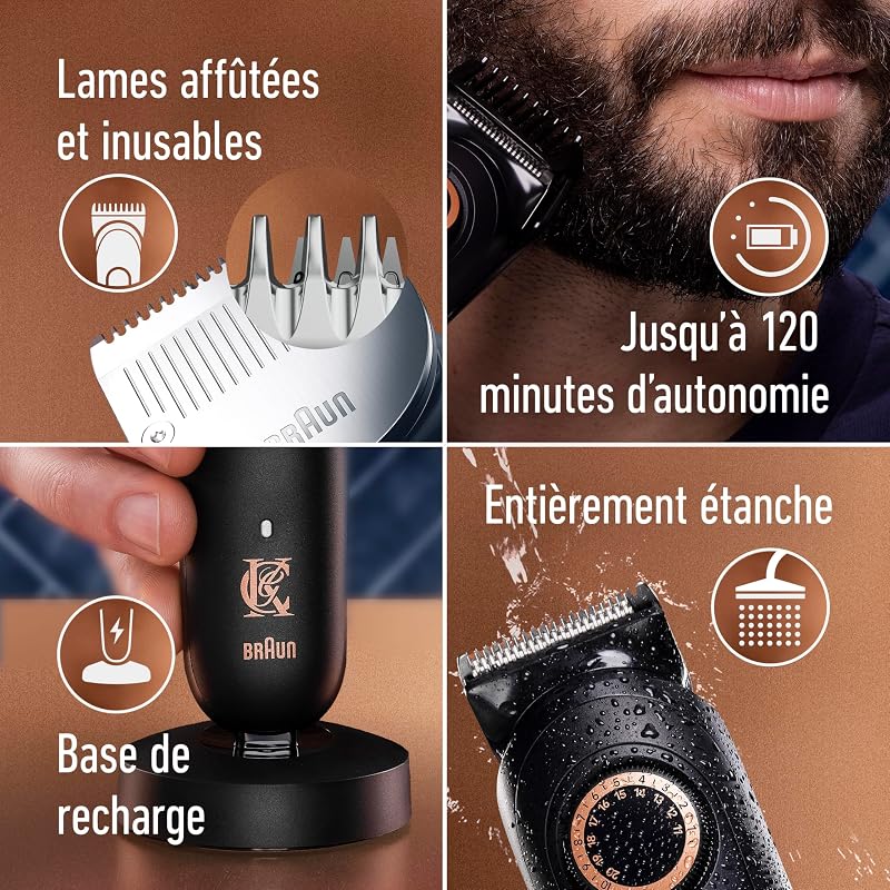 Tondeuse Barbe Homme Pro Max, Electrique, Noire
