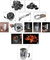 AMOS Charcoal Chimney Starter for BBQ Lumpwood Briquettes - Quick Fire Lighter view 5