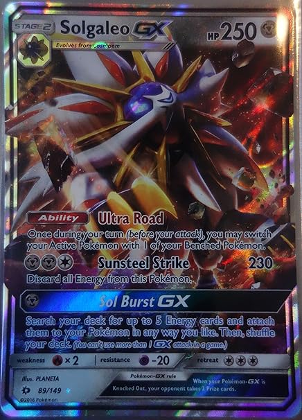 Pokemon Sunmoon Solgaleo Gx 89149 Mint New