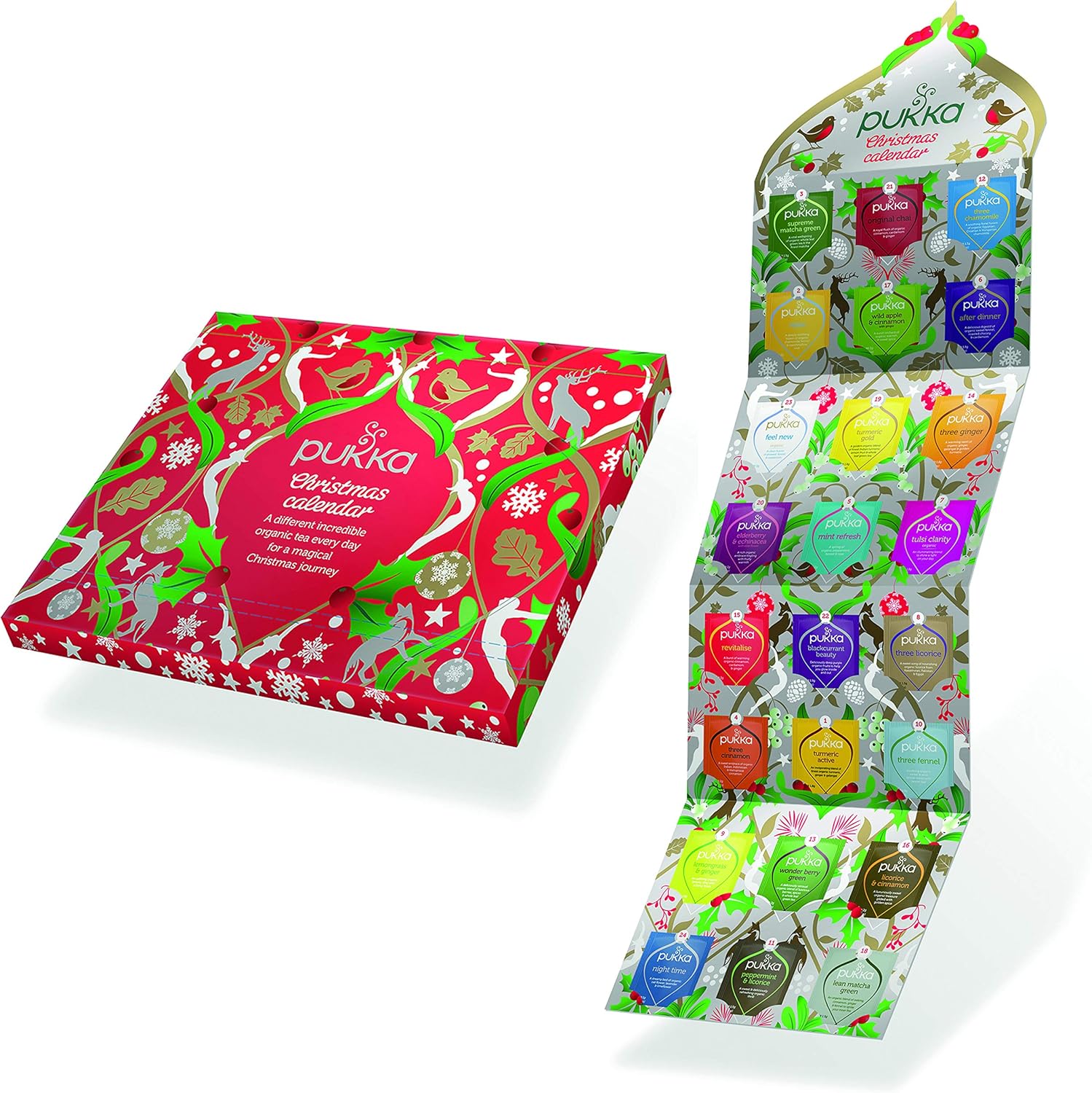 Pukka Herbal Tea Advent Calendar Christmas Selection Amazon co uk
