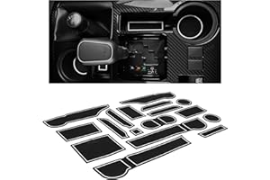 CupHolderHero fits Toyota 4Runner Accessories 2010-2023 Premium Custom Interior Non-Slip Anti Dust Cup Holder Inserts,Center Console Liner Mats,Door Pocket Liners 29pc Set(3 Rows of Seats)(White Trim)