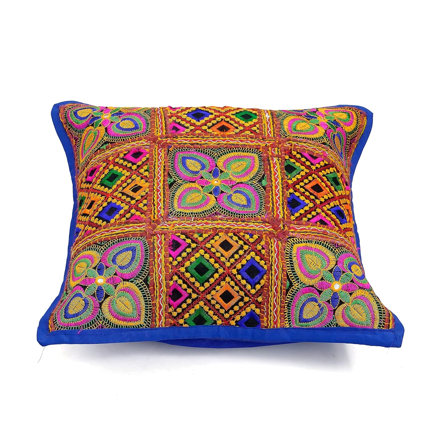 Buy Handicraft Bazarr Gujarati Embroidery Cushion Cover16X16 Inche