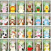 Tinlade 24 Pcs Valentine's Day Mini Notebooks Cute Animal Valentine Notepads Classroom Party Favors Bulk Gifts Love Fun Animal Notes