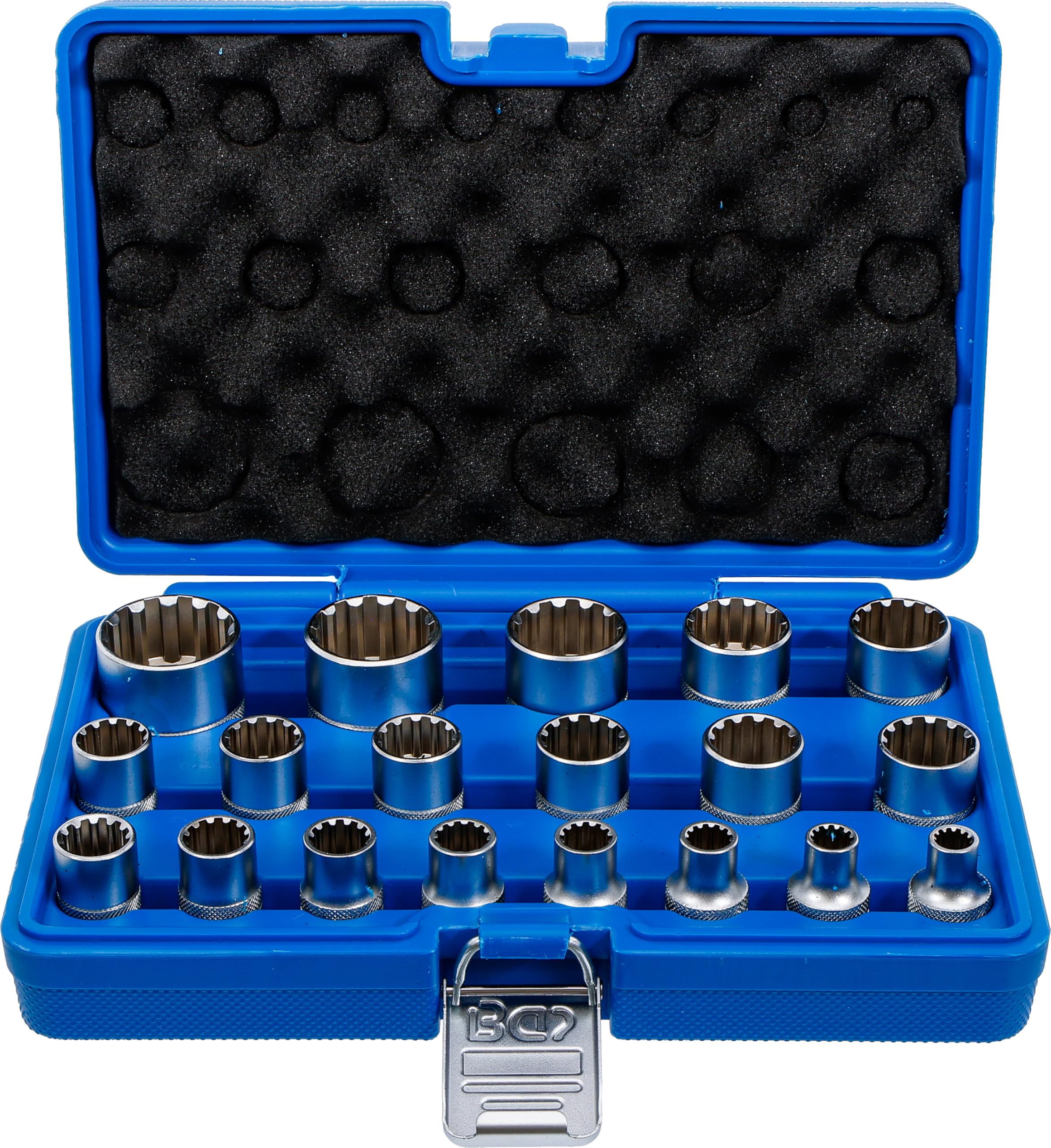 BGS 2152 | Socket Set, Gear Lock | 12.5 mm (1/2") Drive | 19 pcs.