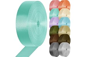 YOGHAVRS Nylon Webbing 1 inch 1.5 inch Heavy Duty Nylon Strap Flat Climbing Webbing for Indoor Outdoor Gear Crafting DIY Repairing Belt Camping Hiking Sports