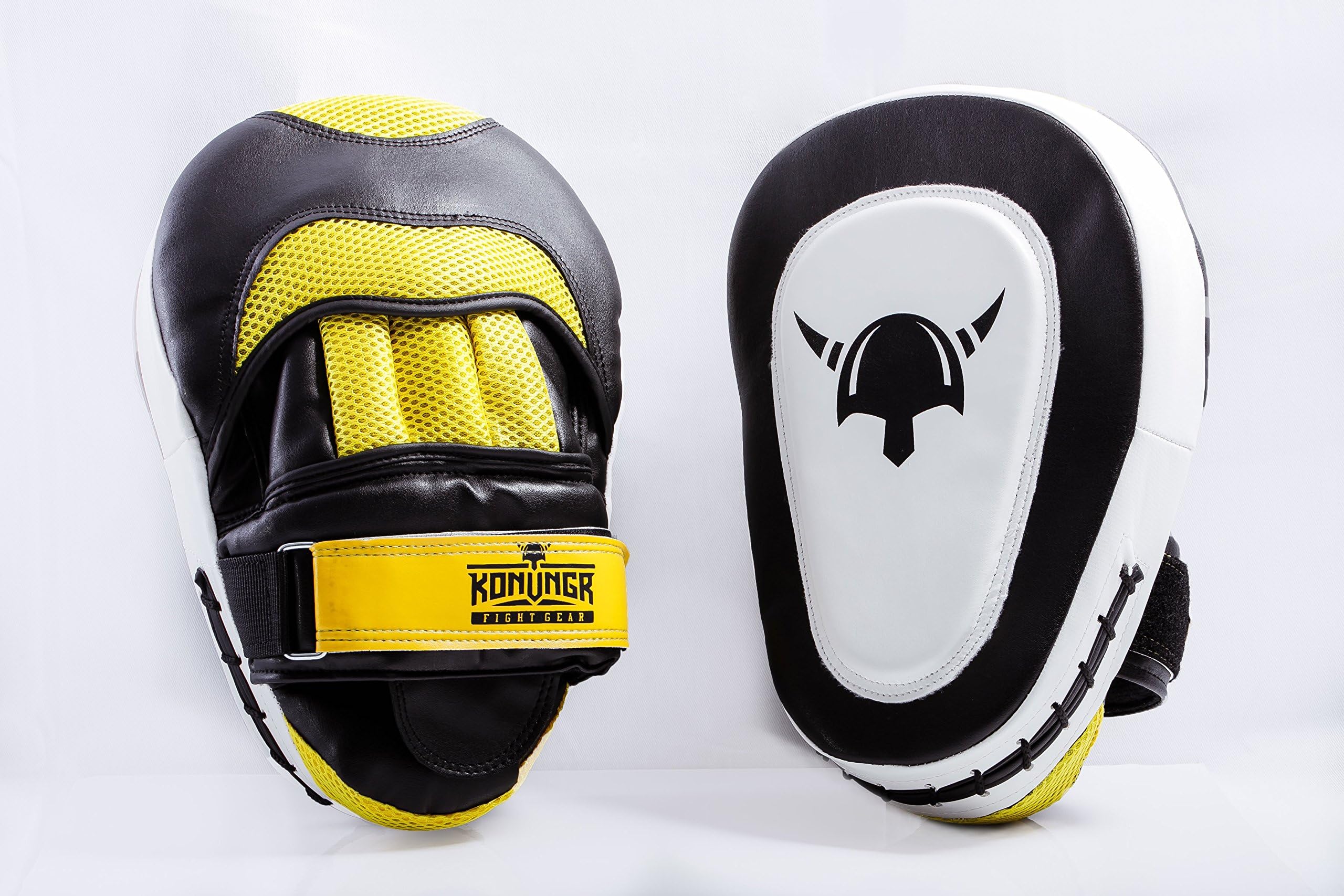 MMA Boxing Punching Mitts - 2 Curved Focus Pads Best for Hook n Jab Training Sparring - Great Punch Target Mitts for Adults and Kids who practice Martial Arts - Boxing MMA Muay Thai Kickboxing Karate