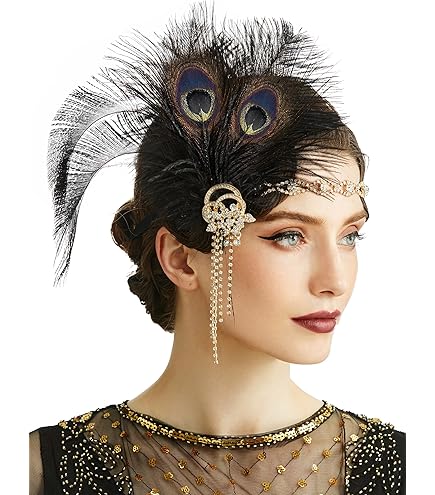 1920s Flapper Accessories Gatsby Costume Accessories Set For Women 20s Headpiece Pearl Necklace Gloves Holder Hair Pins 15 - 200000532 - View #13