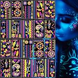 FACEGEM LONDON Glow in the Dark Neon Temporary Tattoos 170+ Designs view 1