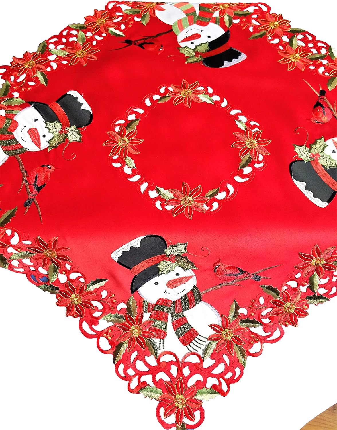 Best round snowman table cloth