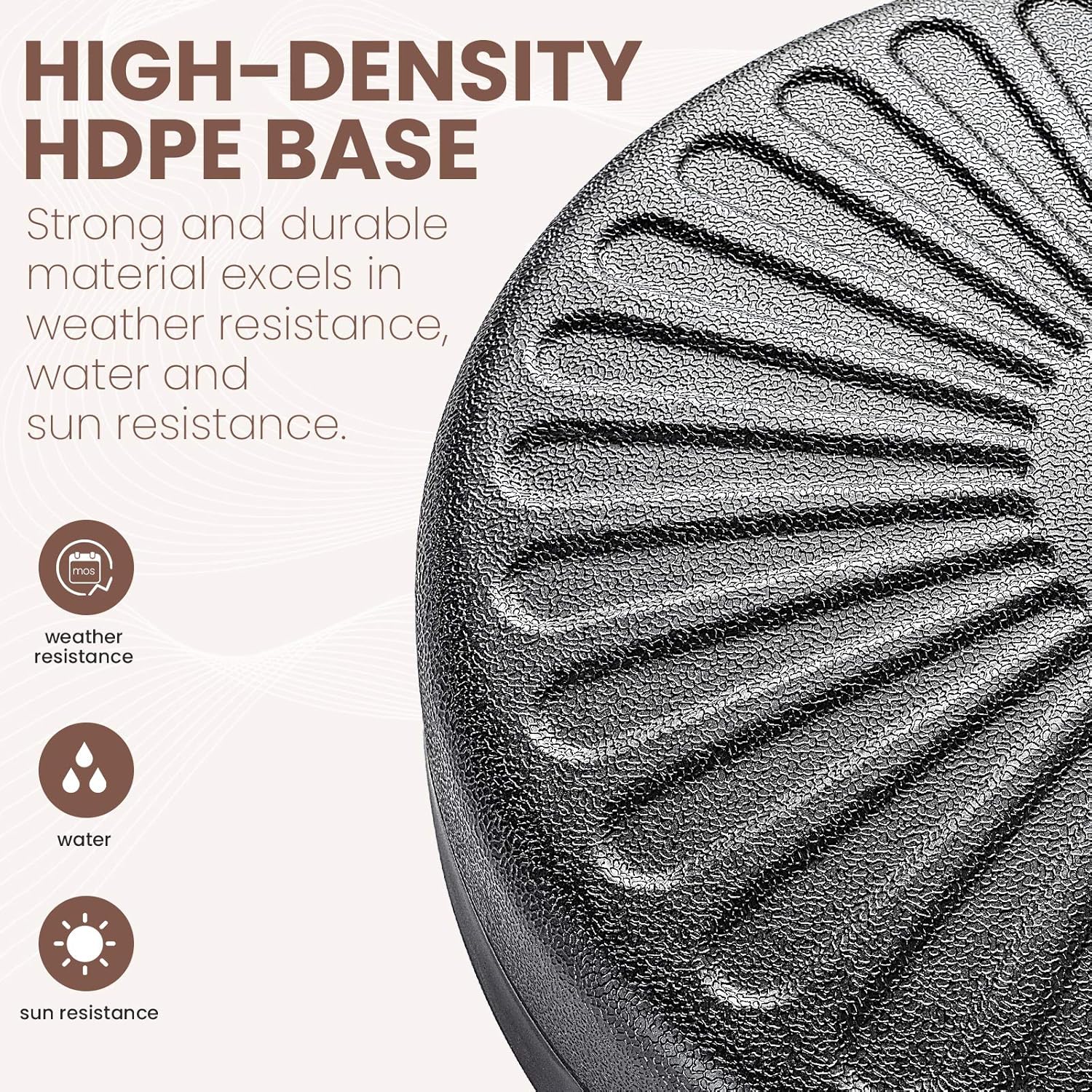 SERWALL Heavy Duty Patio Market Umbrella Base Round Plastic Outdoor Table Umbrella Stand Umbrellas Pole Holder for Lawn, Garden, Pool : Garden & Outdoor