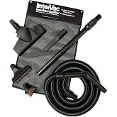 InterVac Central Vacuum Hose Kit - Central Vacuum Accessories for Central Vacuum Systems with Central Vacuum Powerhead, Central Vac Hose, OVO Compatible - Complete Tool Set for Garage &amp; Home, RV, Boat