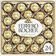Ferrero Rocher Fine Hazelnut Milk Chocolate, 24 Count, Chocolate Candy Gift Box, Great for Holiday Entertaining, 10.5 oz