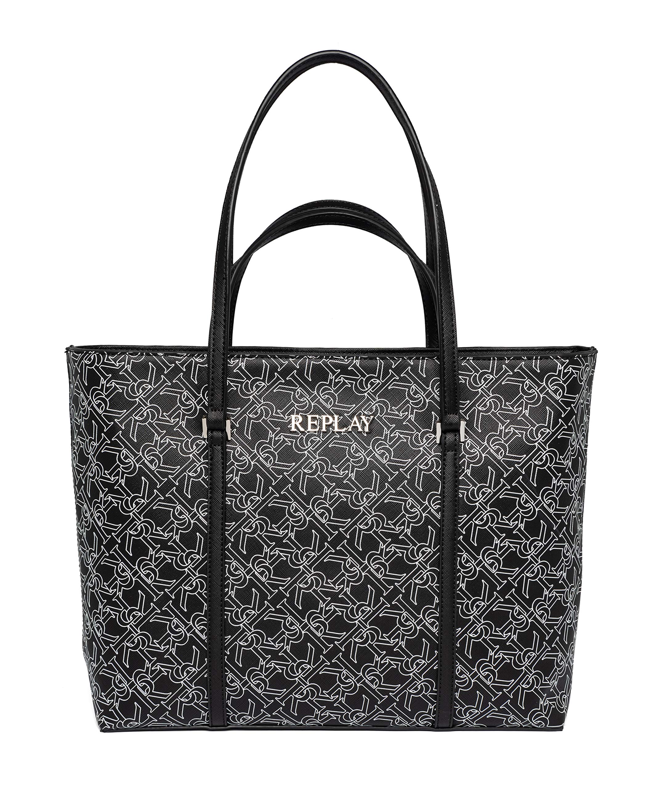 Replay Women's Fw3127 Handbag, 098 Black, UNIC