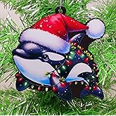 Generic Orca Killer Whale Santa Ornament