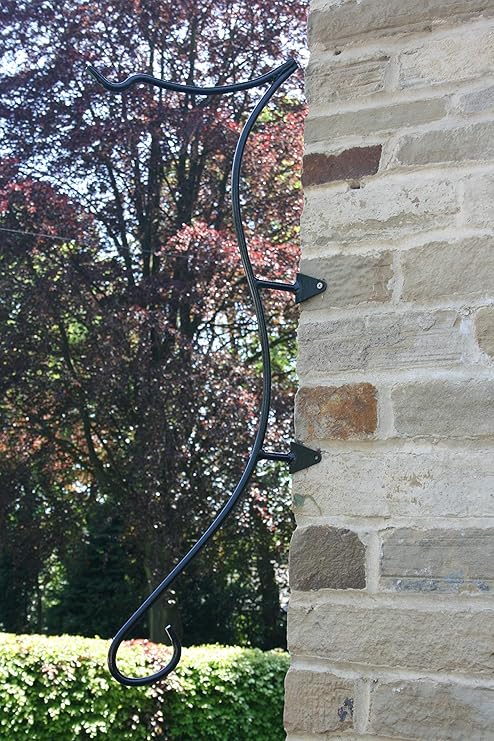 Metal Plant Hangers. Corner Hanging Basket Bracket, Heavy Duty, Corner