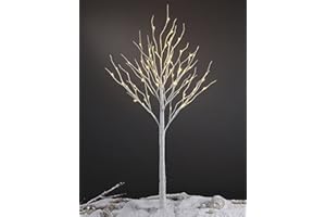 LIGHTSHARE 6 Feet Birch Tree, 72 LED Lights, Warm White, for Home, Festival, Party, and Christmas Decoration, Indoor and Outdoor Use