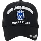 Artisan Owl Officially Licensed US Air Force Retired Baseball Cap - Multiple Ranks!
