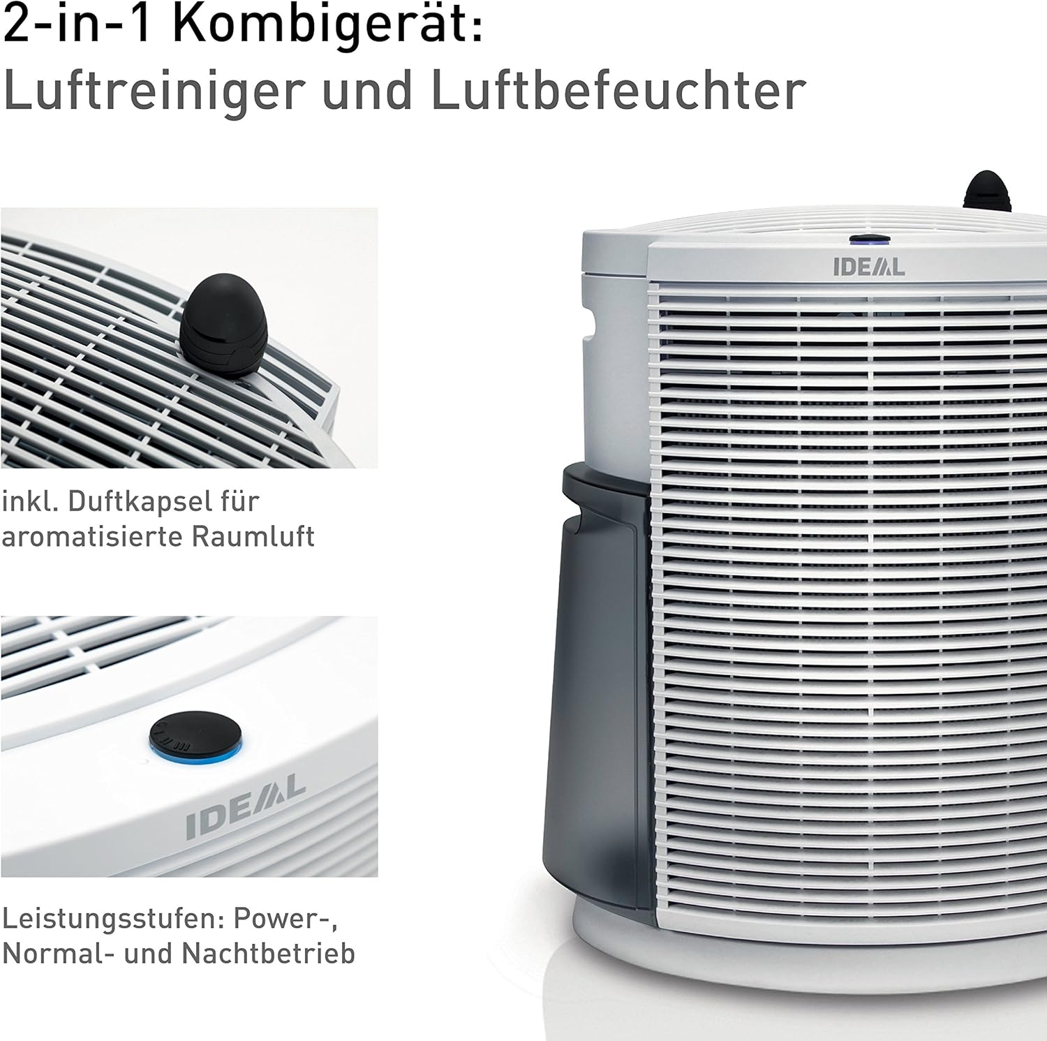 Amazon De Ideal Acc 55 2 In 1 Kombigerat Luftreiniger Luftbefeuchter Fur Raume Bis Zu 55 M