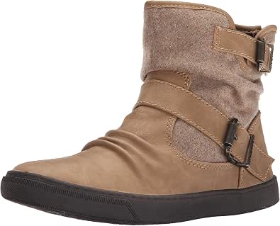 Blowfish Malibu Girl's Brekki-K Ankle Bootie - Wedge Heel Boot With Zipper & Fringe