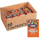 Kraft Dressing, 60 per case, Creamy French, 1.5 oz. Packets | Creamy French Salad Dressing with a Robust, Classic Flavor, Made with Paprika &amp; Garlic, Single-Serve Packets for Restaurants