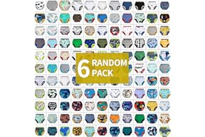 BIG ELEPHANT Random Color Toddler Training Pants 6 Pack, Potty Training Underwear for Boys and Girls