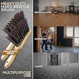 Newman and Cole Natural Wooden Hand Brush Hard Synthetic Bristle view 5
