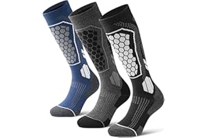 YESWEL Merino Wool Ski Socks For Men & Women, Skiing, Snowboard, Hunting, Over The Calf Winter Warm Socks, 2/3 Pack